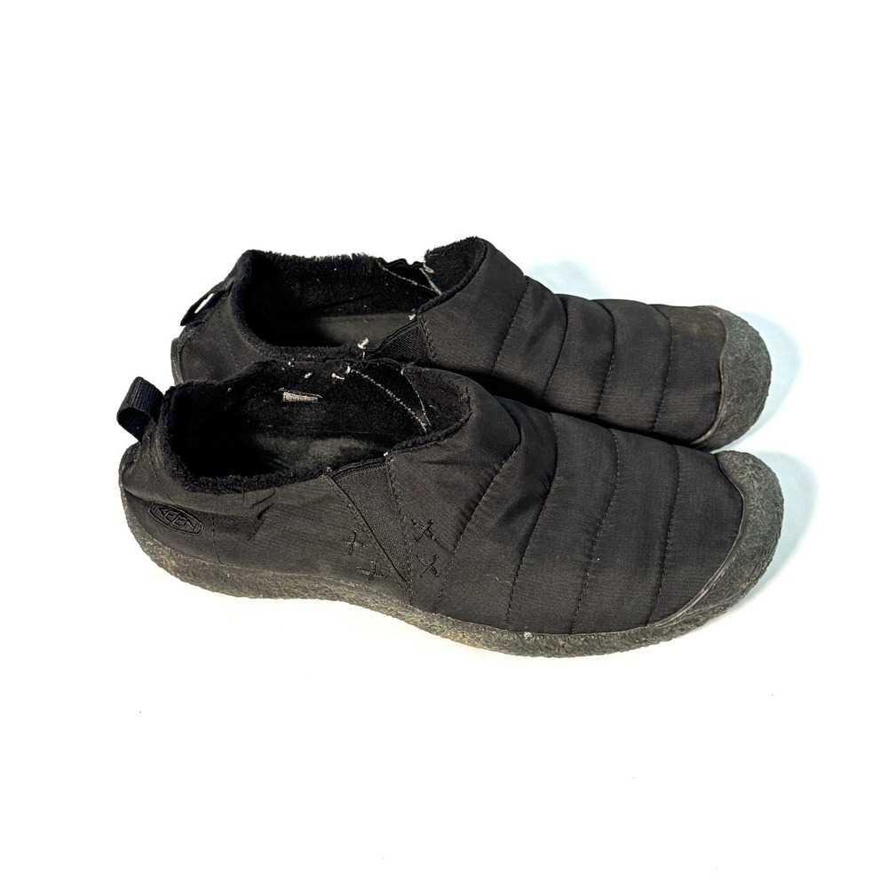 Keen Howser II 1011882 Slippers Mens US 12 Black Microfleece Cozy Outdoor Shoes